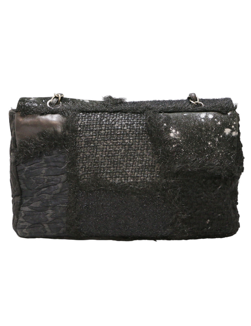 Jumbo CHANEL tweed, soie et cuir