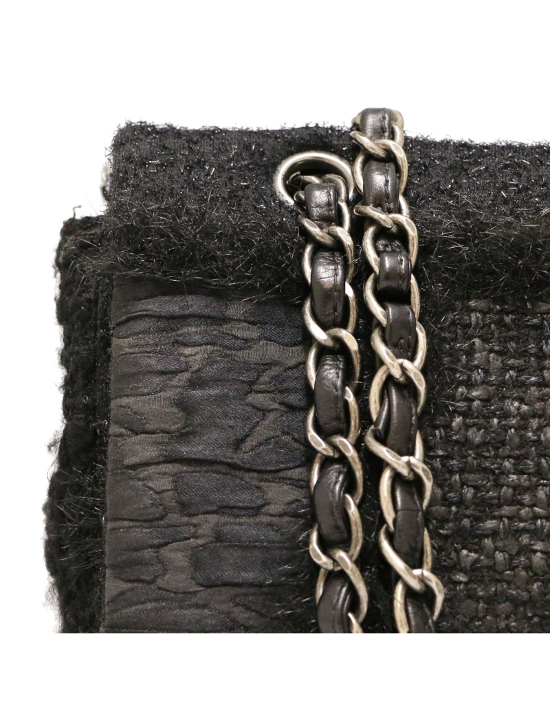 Jumbo CHANEL tweed, soie et cuir