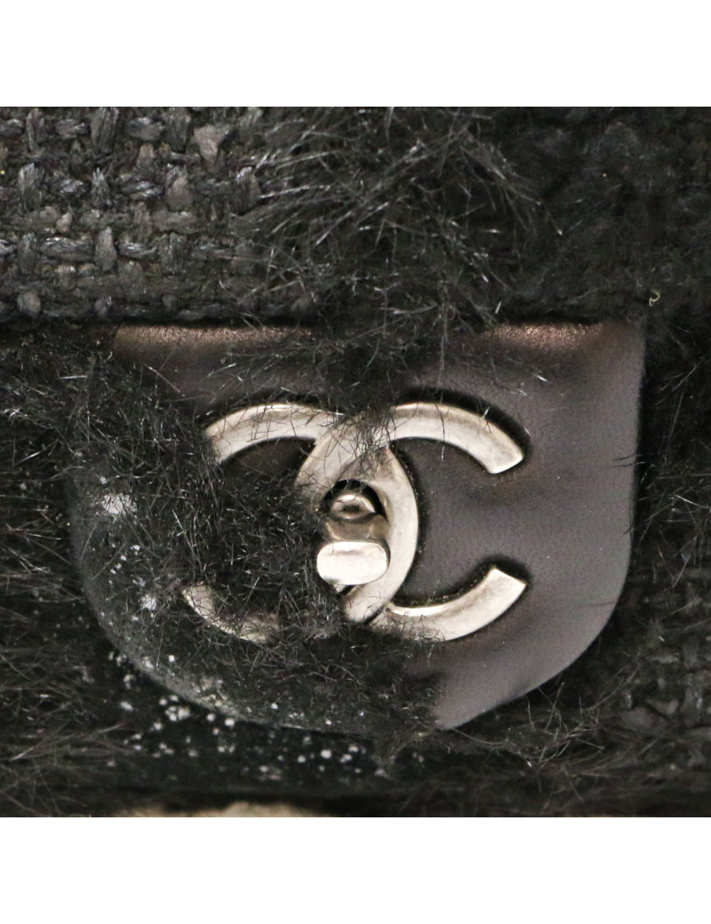Jumbo CHANEL tweed, soie et cuir