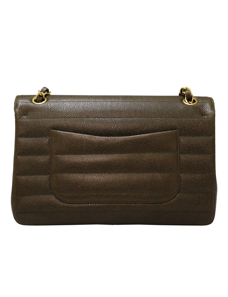 Sac CHANEL cuir grainé marron