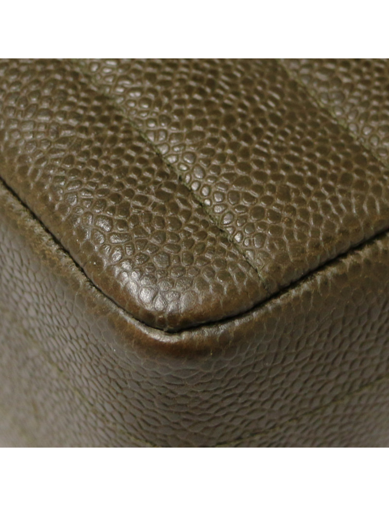 Sac CHANEL cuir grainé marron