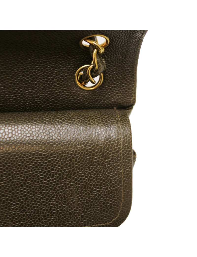 Sac CHANEL cuir grainé marron