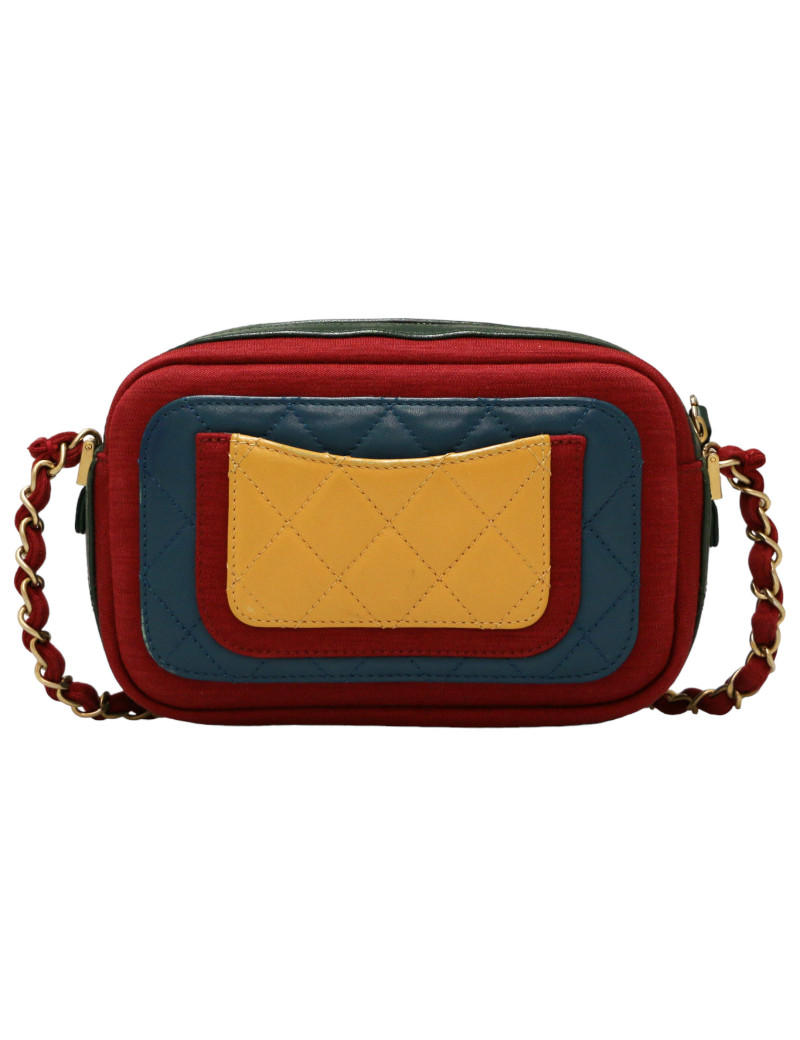 Mini sac caméra CHANEL multicolroe