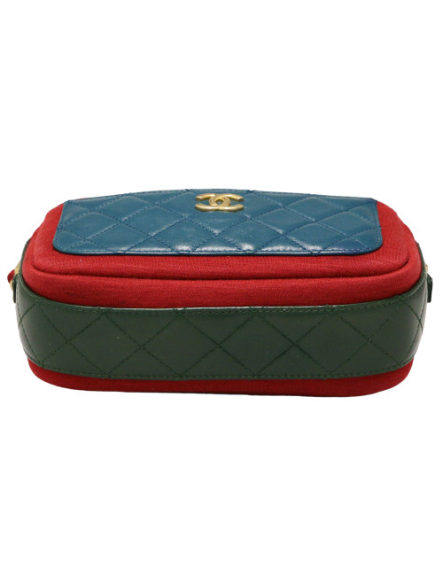 Mini sac caméra CHANEL multicolroe