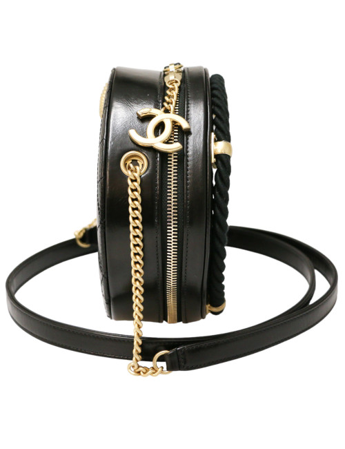 CHANEL black circular bag