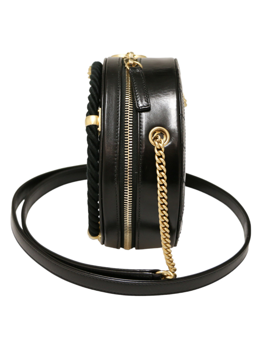 CHANEL black circular bag
