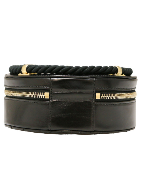 CHANEL black circular bag