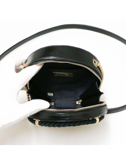 CHANEL black circular bag