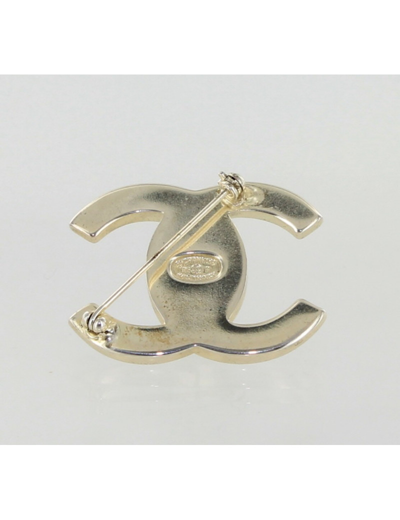 broche CHANEL en argent massif