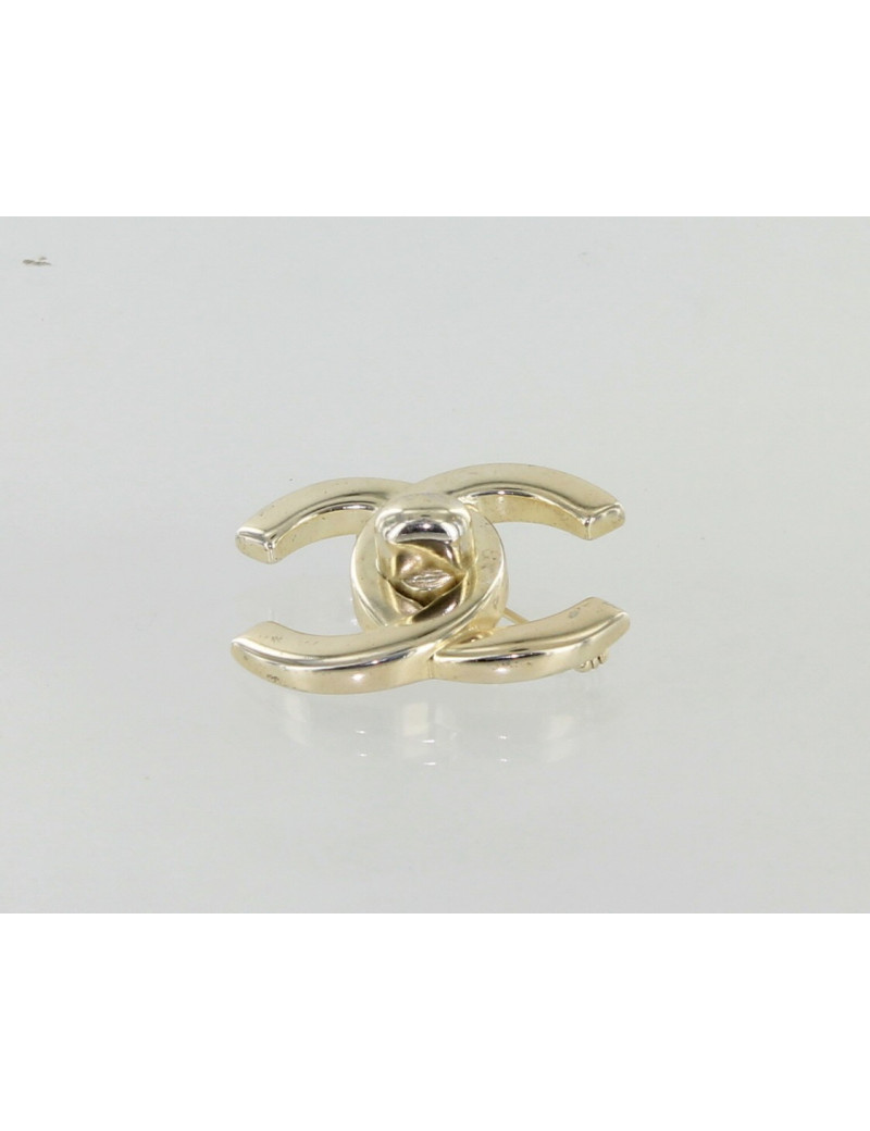 broche CHANEL en argent massif