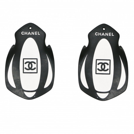 Palmes CHANEL noires blanches