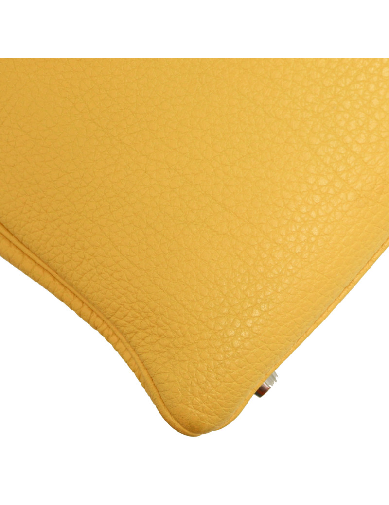 Kelly jaune 35 Hermes cuir