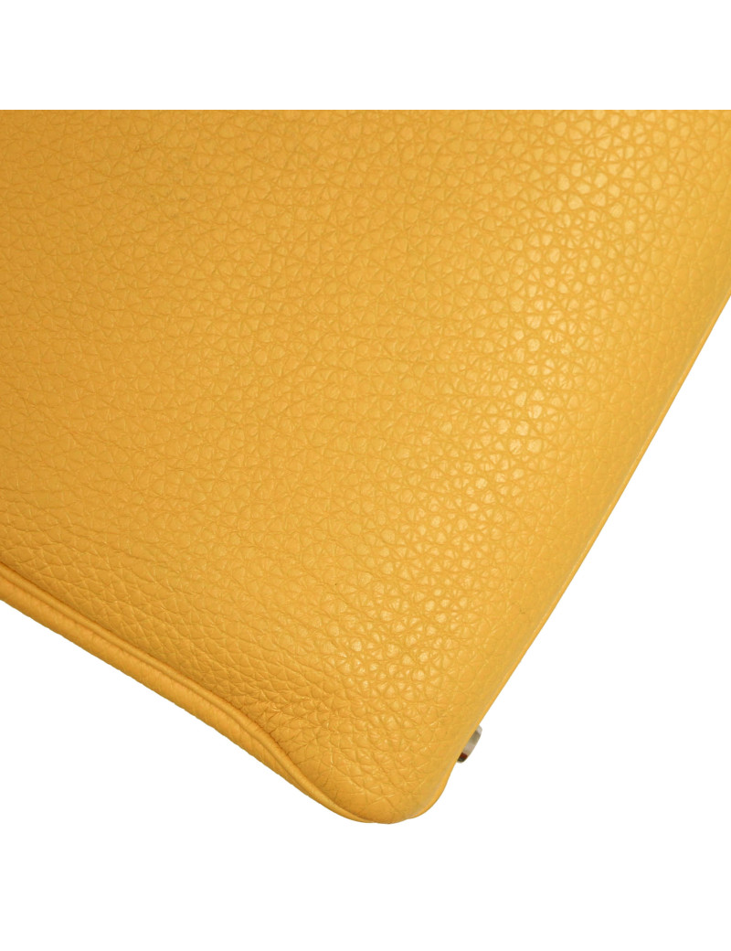 Kelly jaune 35 Hermes cuir