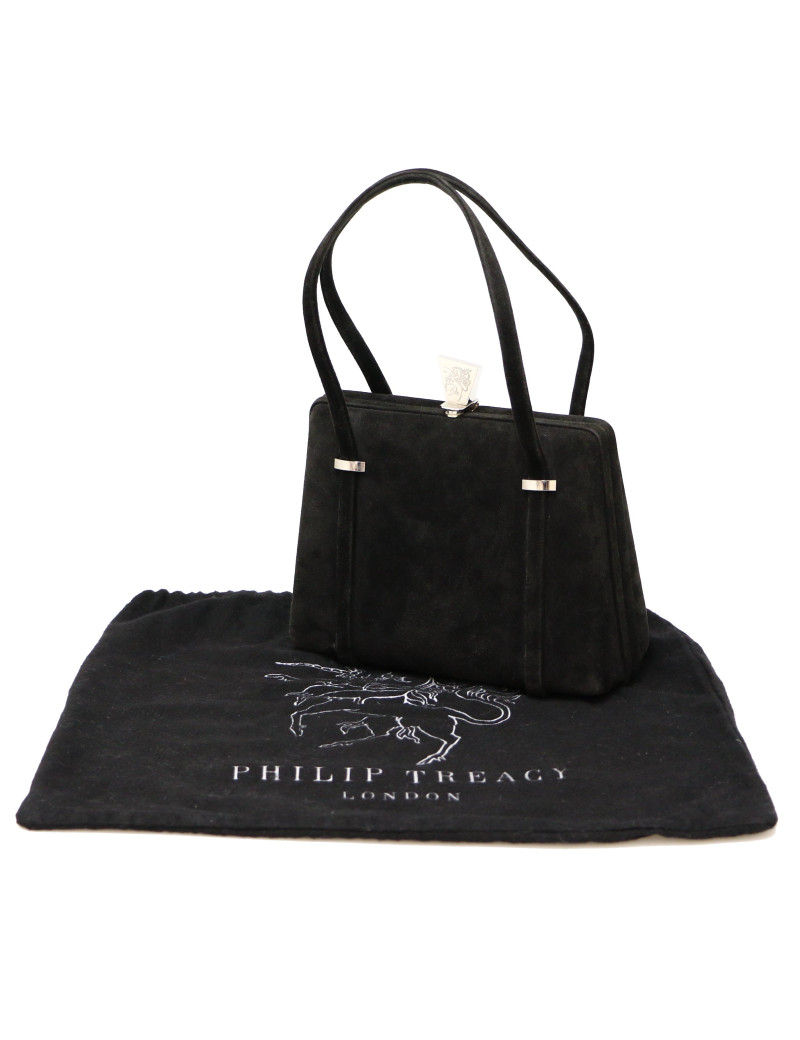 PHILIP TREACY black suede bag