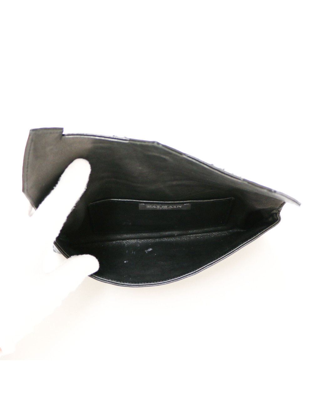BALMAIN Mirrors Black Clutch