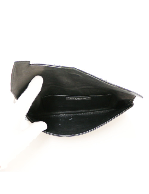 BALMAIN Mirrors Black Clutch