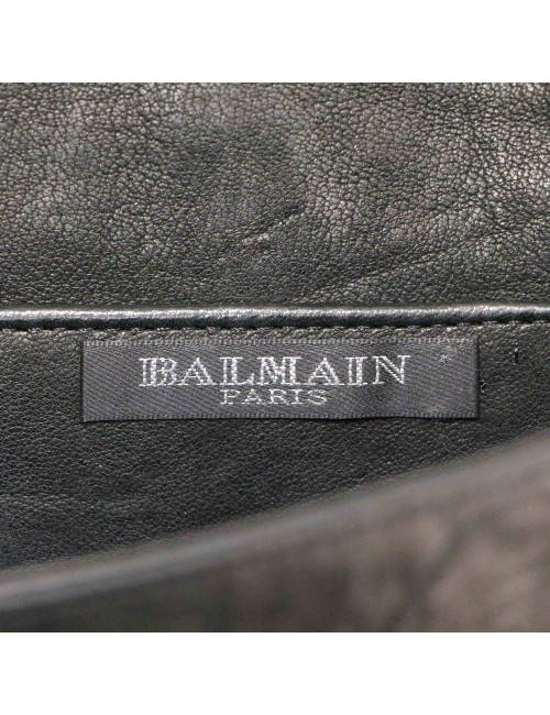 BALMAIN Mirrors Black Clutch