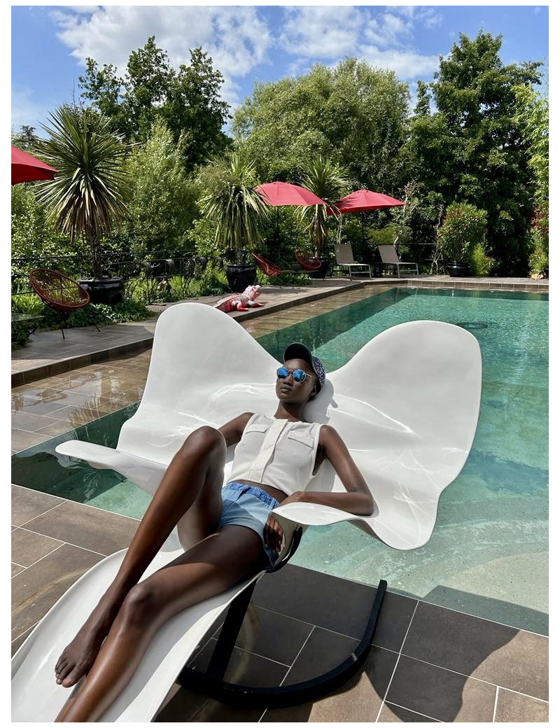 Short T 38 CHANEL denim bleu