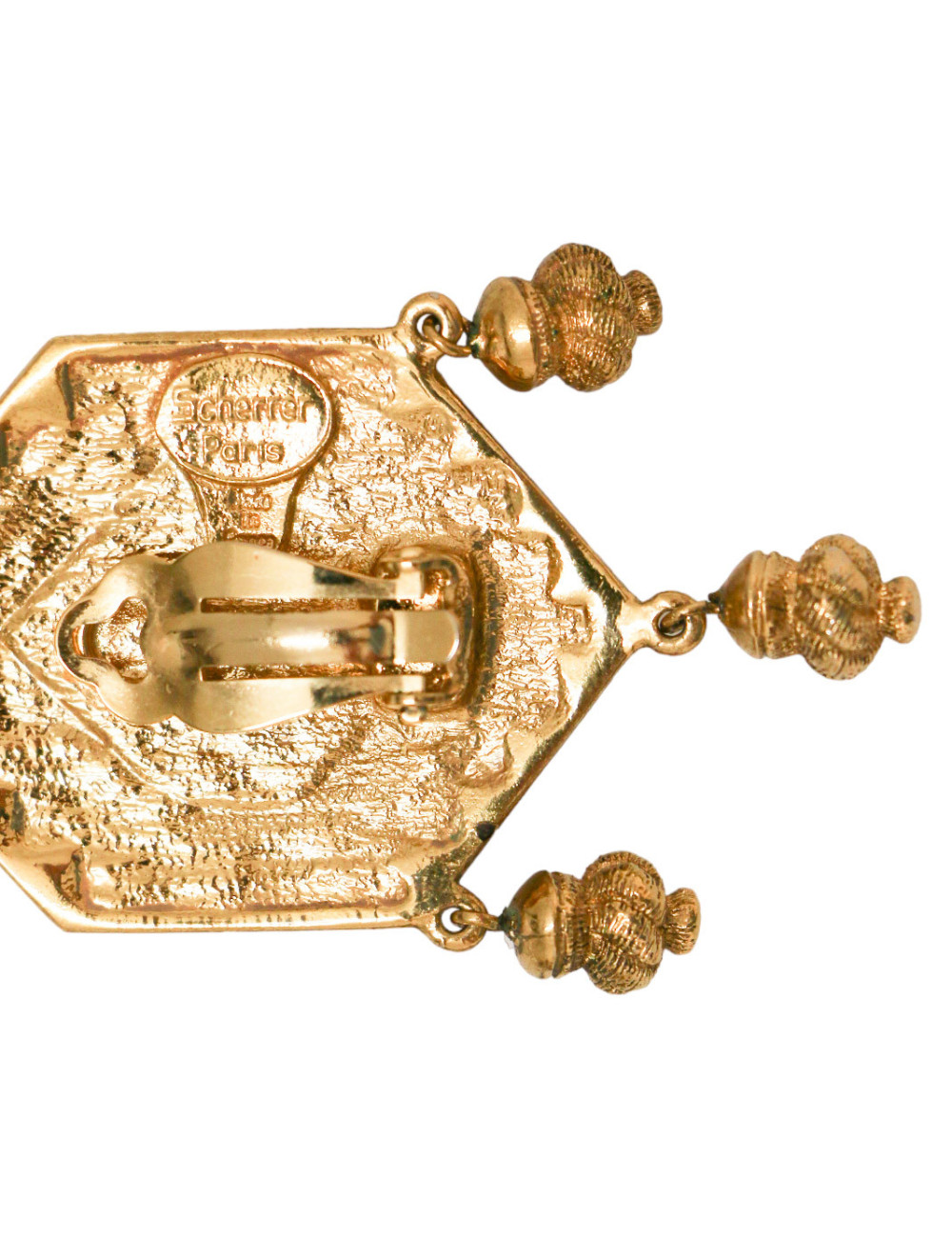 Clips SCHERRER cabochons éméthyste