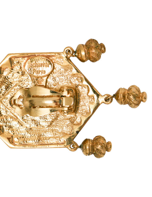 Clips SCHERRER cabochons améthyste