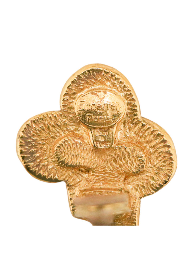 SCHERRER Paris Vintage clover clip-on earrings