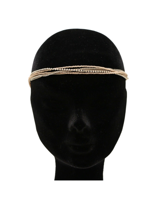Serre-tête CHANEL chaine or pâle