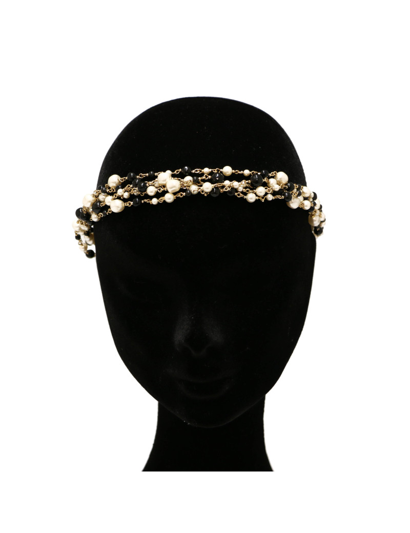 Serre-tête CHANEL multirangs perles