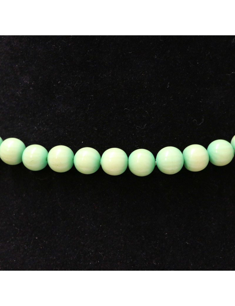 Collier perles vert d'eau