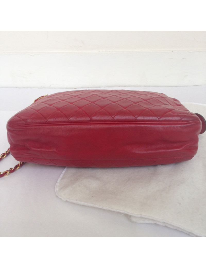 Sac rouge CHANEL vintage
