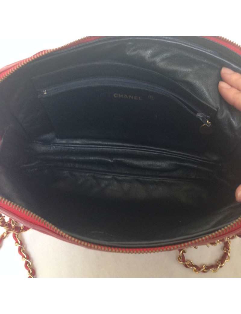 Sac rouge CHANEL vintage