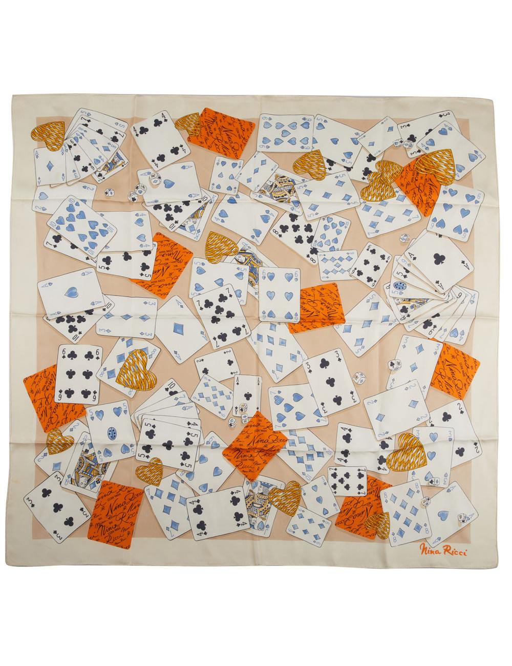 NINA RICCI Vintage silk square scarf