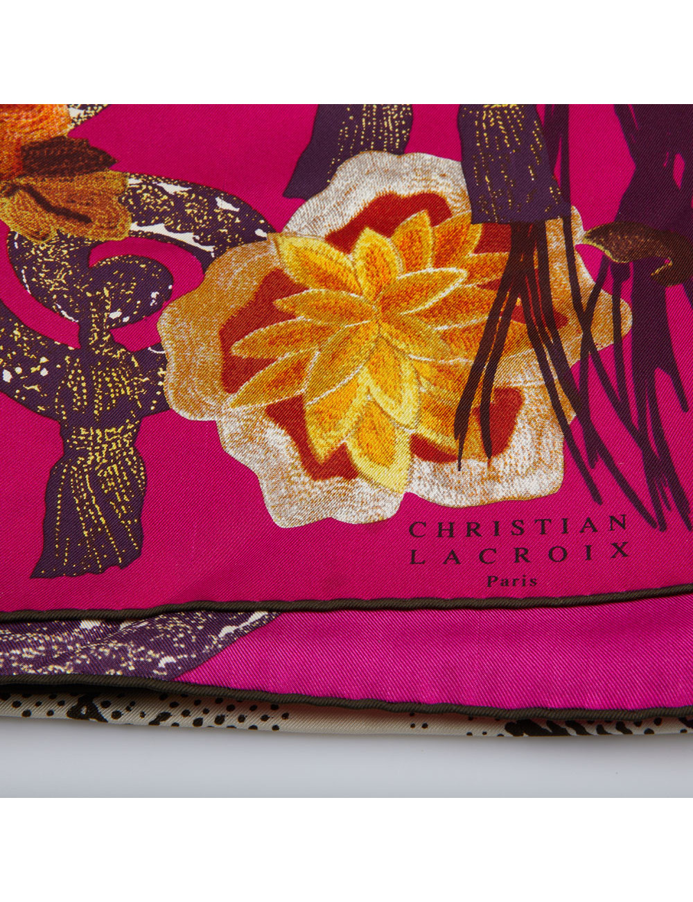 CHRISTIAN LACROIX vintage silk square scarf