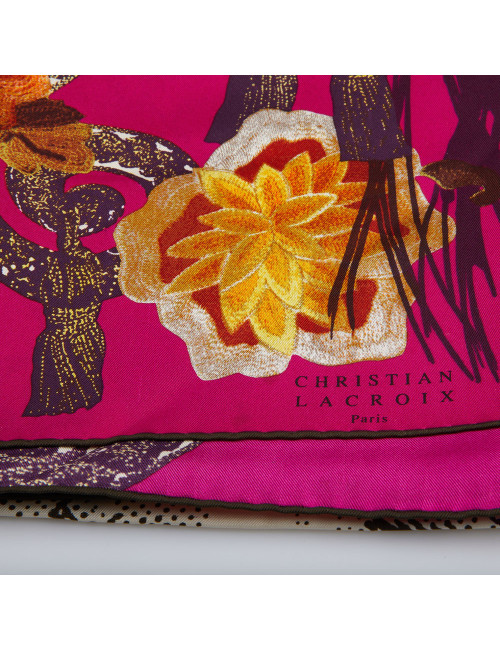 CHRISTIAN LACROIX vintage silk square scarf