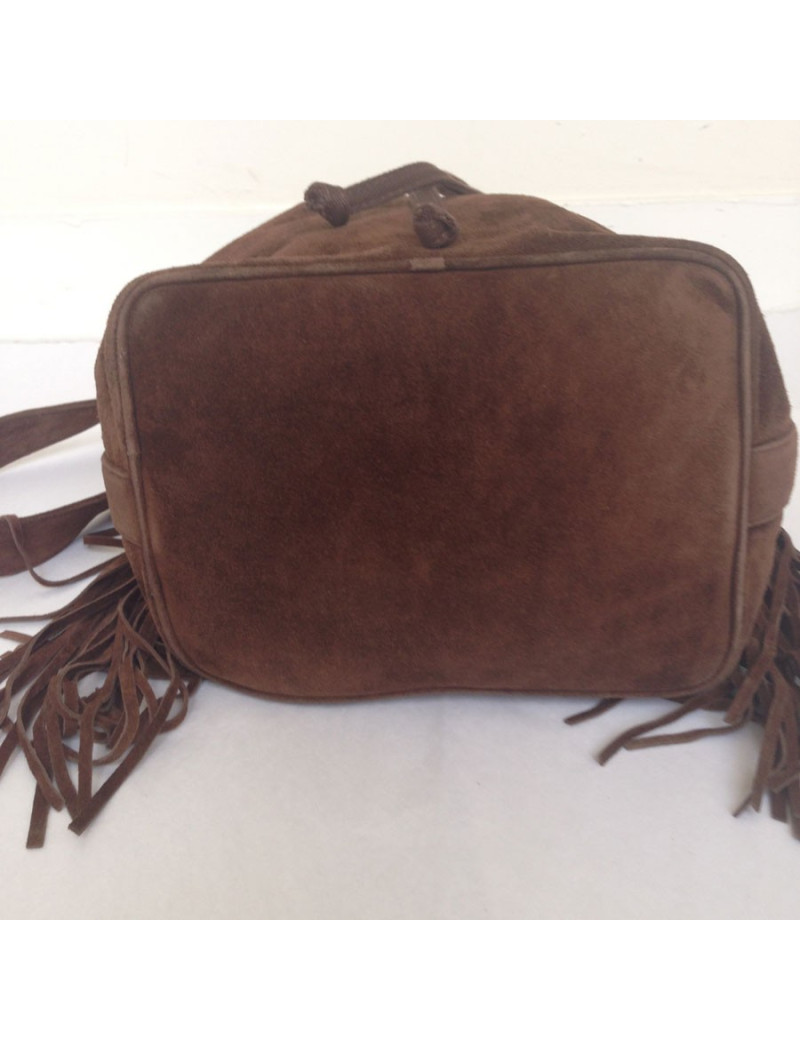 Sac daim marron CHANEL