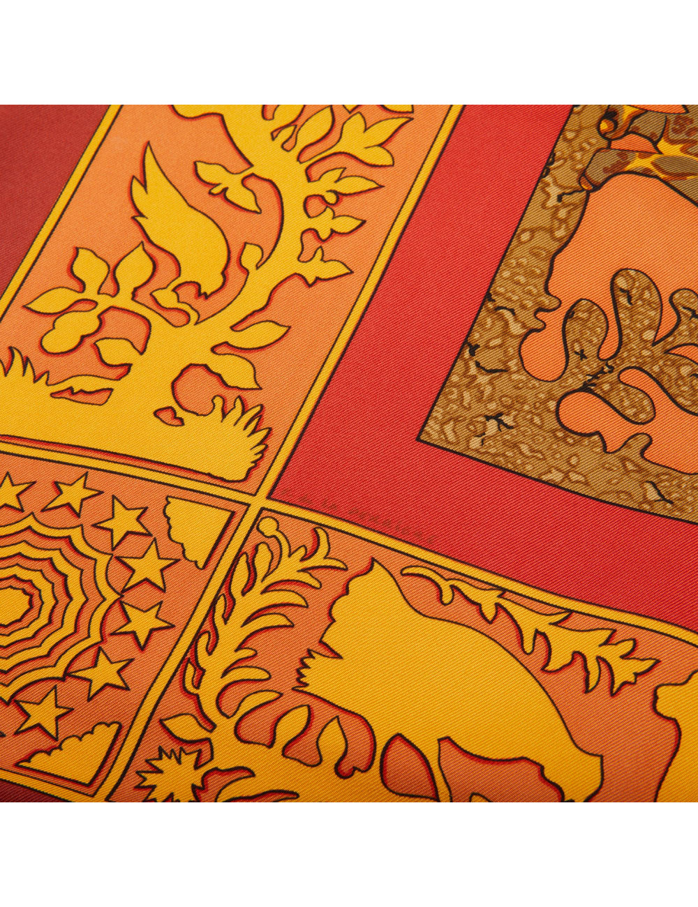 HERMES Early America silk square scarf