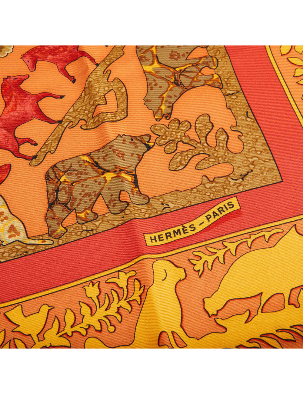 HERMES Early America silk square scarf