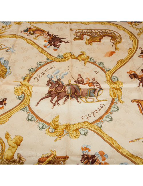 Carré HERMES Plumes et grelots