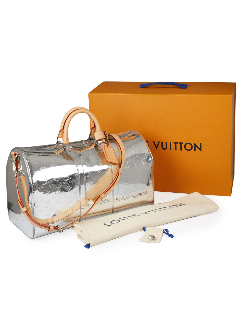 Louis Vuitton Keepall 50 in Mirror Silver