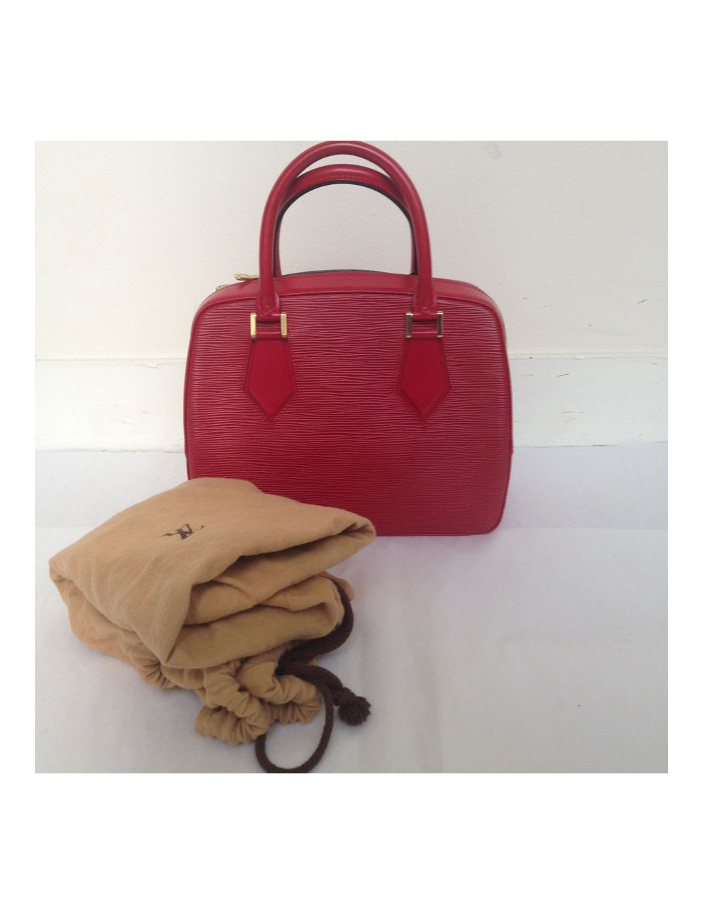 Sac cuir épi rouge LOUIS VUITTON