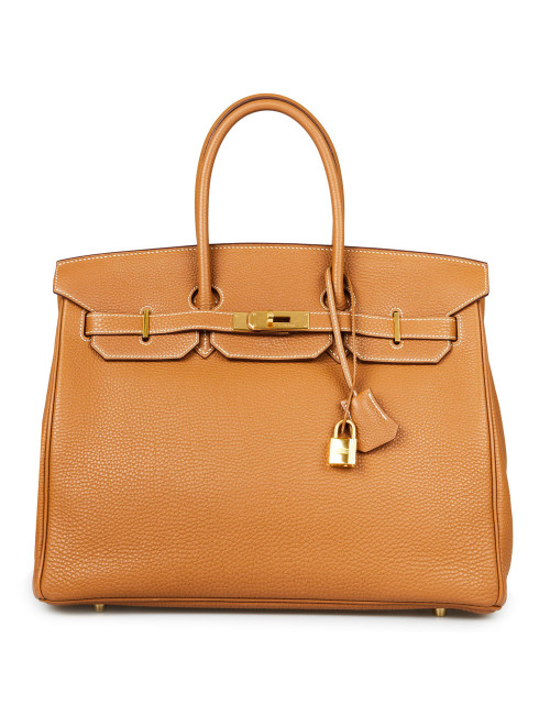 Birkin 35 HERMES taurillon clémence gold