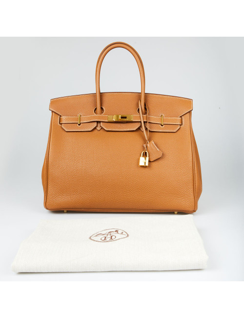 Birkin 35 Hermes gold : occasion certifiée authentique