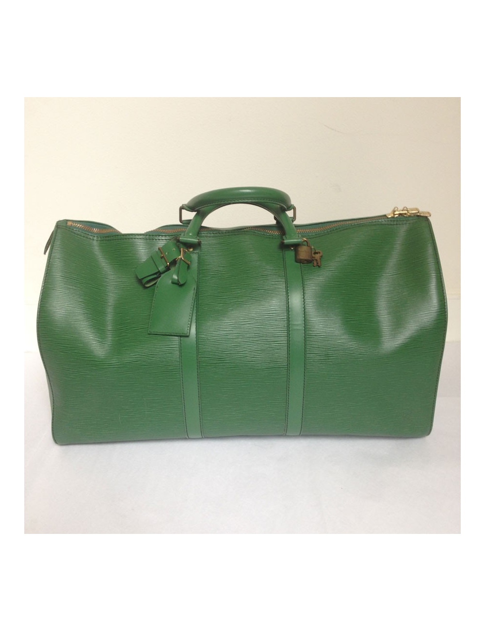 Weekender LOUIS VUITTON cuir épi vert