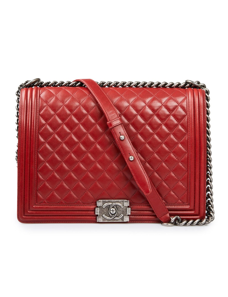 Sac à main Boy CHANEL rouge