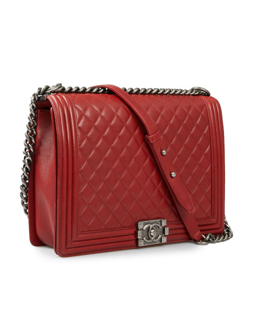 Sac à main Boy CHANEL rouge