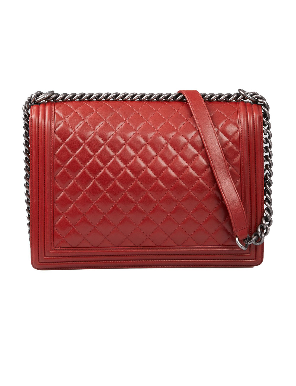 Sac à main Boy CHANEL rouge