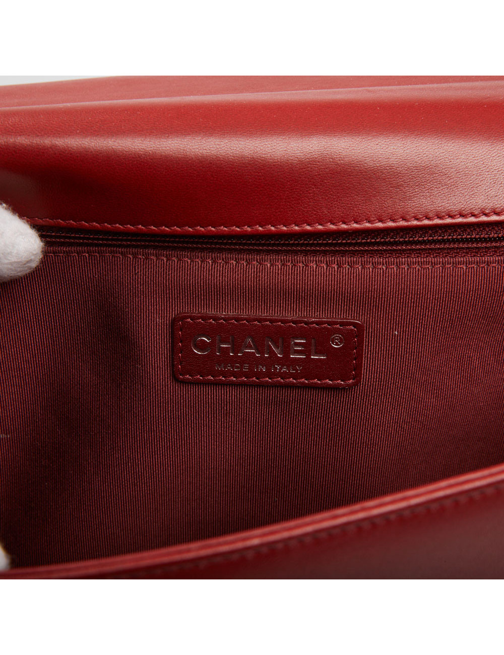 Sac à main Boy CHANEL rouge