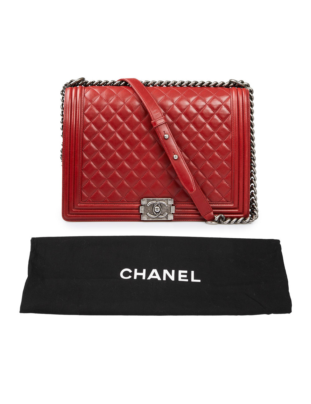 Sac à main Boy CHANEL rouge