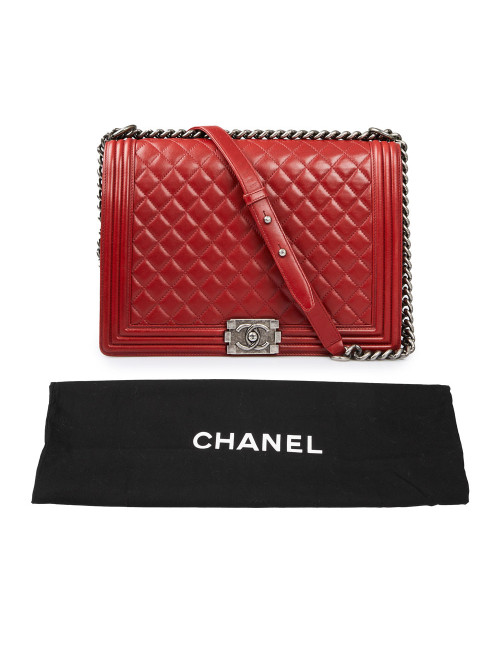 Sac à main Boy CHANEL rouge