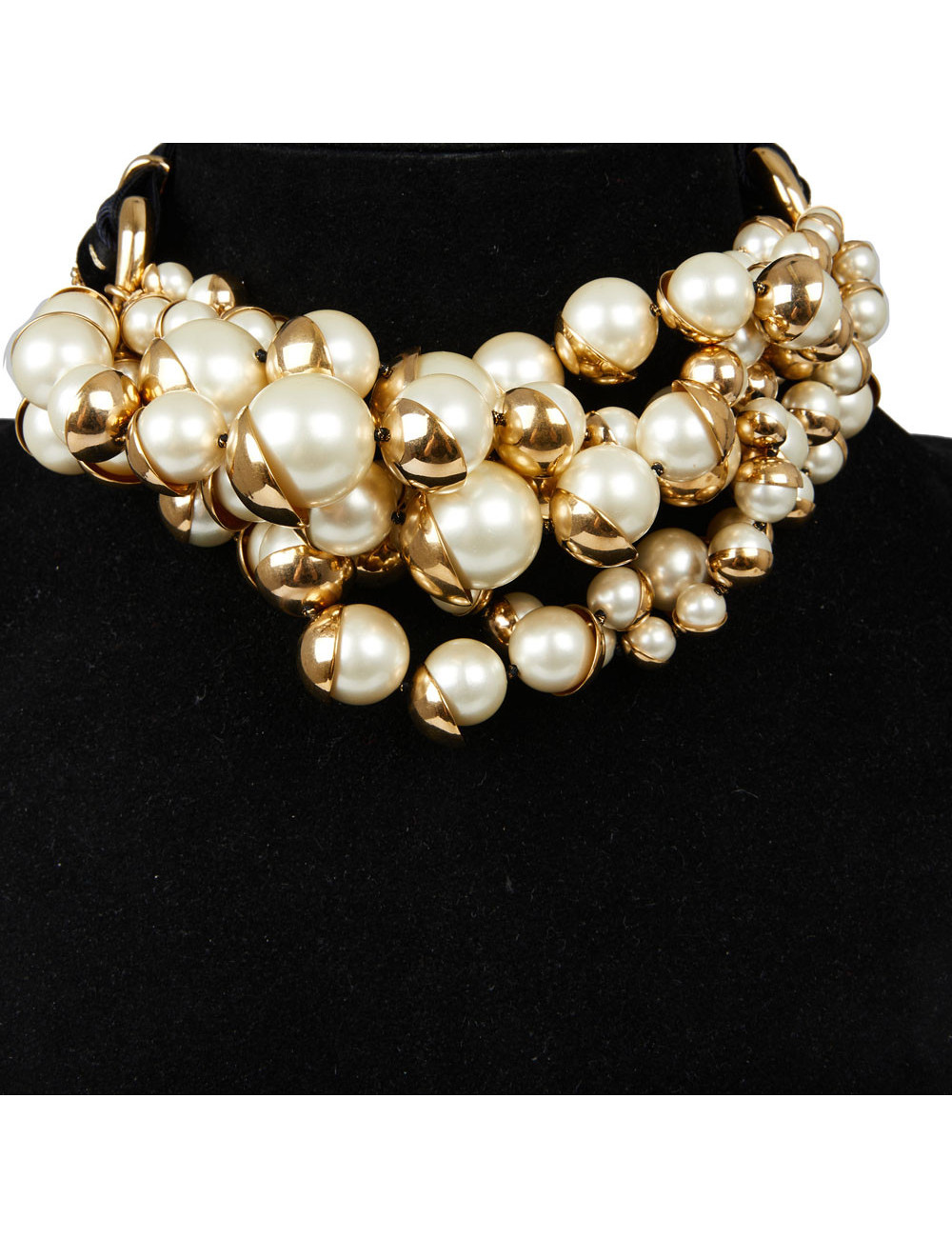 Collier CHRISTIAN DIOR multirangs perles
