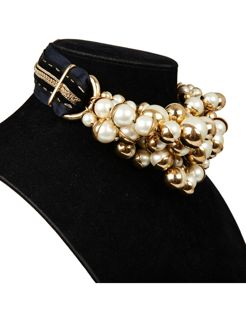 Collier CHRISTIAN DIOR multirangs perles